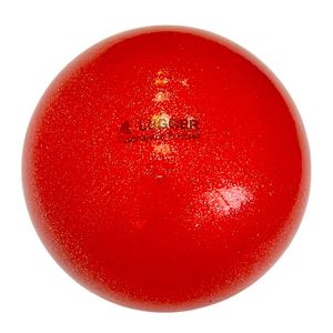 Мяч для художественной гимнастики однотонный 19 см (красный с блестками) 10021519