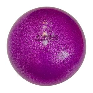 Мяч для художественной гимнастики однотонный 19 см (фиолетовый с блестками) 10021520