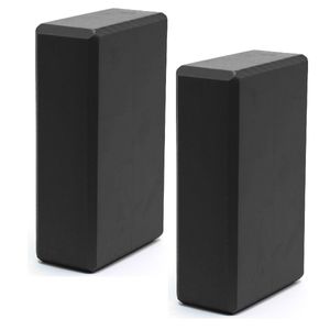 BE300-5 Набор йога блоков полумягких 2 штуки (черные) 223х150х76мм., из вспененного ЭВА (E40575) 10021658