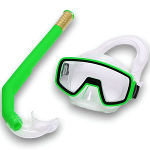 E41224 Набор для плавания детский маска+трубка (ПВХ) (зеленый) 10021819