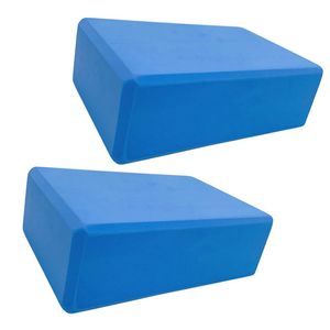 BE300-10 Набор йога блоков полумягких 2 штуки (синий) 223х150х76мм., из ЭВА (E42943) GETSPORT 10022329