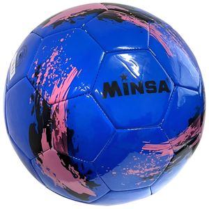 E43210 Мяч футбольный №5 "Minsa 5-9328" (синий) 10022675