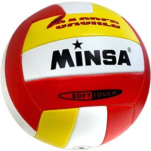 E43202-2 Мяч волейбольный "Minsa Soft Touch" (бело/красно/желтый) 10022686