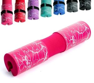 E45494 Накладка на штангу анатомическая с ремнями (розовая с рисунком) 10022694