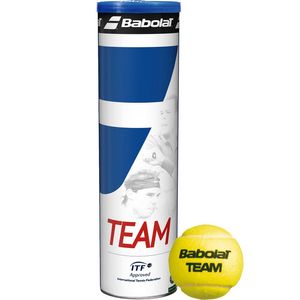 Мяч теннисный BABOLAT Team 4B,арт.502035, уп.4 шт,одобр.ITF,фетр,нат.резина,желтый BABOLAT 502035