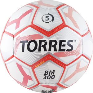 Мяч футбольный TORRES BM 300 F30745 размер 5 бело-серебр-крас