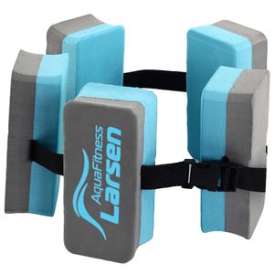 Пояс секционный для обучения плаванию AquaFitness Larsen YP-10B (5 секций) графит/бирюз.