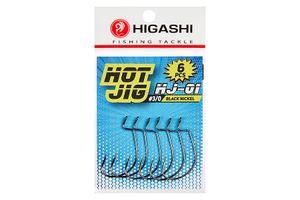 Офсетные крючки HIGASHI Hot Jig HJ-01 #3/0 Black nickel