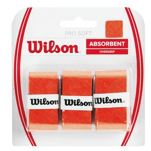 Овергрип Wilson Pro Soft Overgrip WRZ4040OR 0,5 мм размер 2,5 см 120 см 3 шт темно-оранжевый