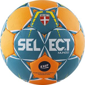 Мяч гандбольный SELECT Mundo 846211-446 Mini размер 0 EHF Appr зелено-оранж
