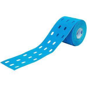 Тейп кинезиологический CureTape Punch Blue, 5 см x 5 м, арт. 160653, перфорированный, голубой CURETAPE 160653