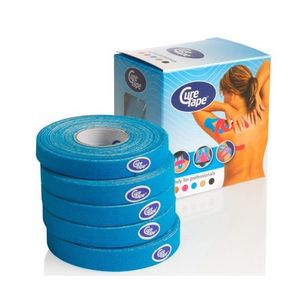 Тейп кинезиологический CureTape Blue, 1 см x 5 м, уп. 5 шт, арт. 160950, голубой CURETAPE 160950
