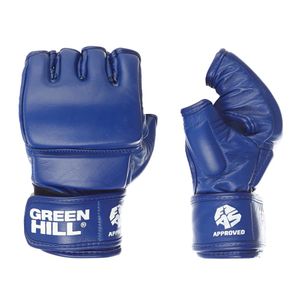 Перчатки для боевого самбо GREEN HILL нат.кожа синие р.L FIAS MMF-0026a-L-BL