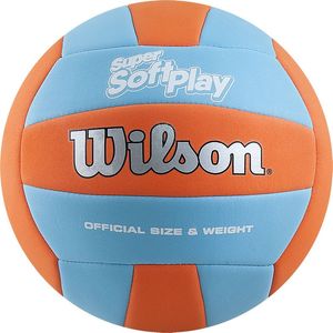 Мяч волейбольный Wilson Super Soft Play WTH90119XB размер 5 сине-оранжевый