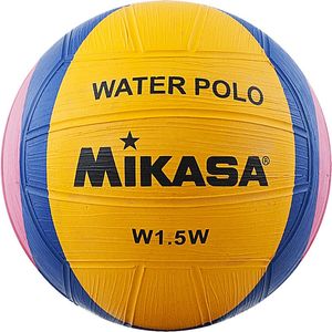 Мяч для водного поло сув. "MIKASA W1.5W", р.1, диам. 15 см, резина, желто-сине-розовый 1 MIKASA W1.5W