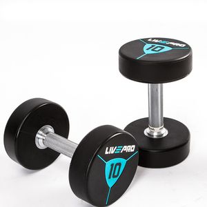 Гантели в уретане LIVEPRO Premium Urethane Dumbbells 6 кг, черный/синий LIVEPRO NL\LP8000-06\00-00-00