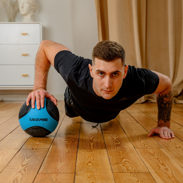 Медбол LIVEPRO 1 кг каучук Solid Medicine Ball LP8112-01