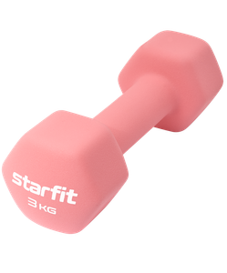 УЦЕНКА Гантель неопреновая DB-201 3 кг, коралловый Starfit ЦБ-00000658