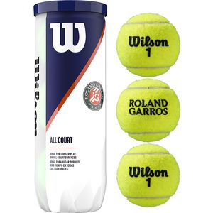 Мяч теннисный WILSON Roland Garros All Court арт. WRT126400, одобр.ITF, фетр, нат.резина,. уп.3 шт WILSON WRT126400