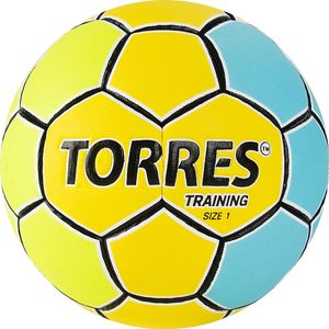 Мяч ганд. "TORRES Training" арт.H32151, р.1, ПУ, 4 подкл. слоя, желто-голубой 1 TORRES H32151