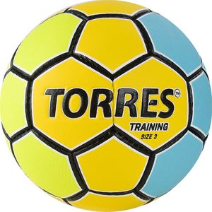 Мяч ганд. "TORRES Training" арт.H32153, р.3, ПУ, 4 подкл. слоя, желто-голубой 3 TORRES H32153