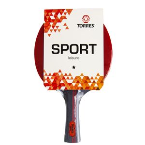 Ракетка для настольного тенниса TORRES Sport 1*, арт.TT21005, для любителей, накладка 1,5 мм, конич. ручка TORRES TT21005