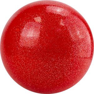 Мяч для художественной гимнастики однотонный, арт.AGP-15-02, диам. 15 см, ПВХ, красный с блестками PALMON AGP-15-02