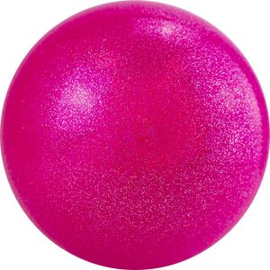 Мяч для художественной гимнастики PALMON 19 см ПВХ розовый с блестками AGP-19-01