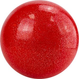 Мяч для художественной гимнастики PALMON 19 см ПВХ красный с блестками AGP-19-04