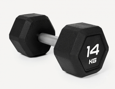 Гантель гексагональная DB-301PRO 14 кг, обрезиненная, черный Starfit ЦБ-00003804