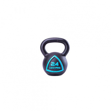 Чугунная гиря LIVEPRO Solid Cast Iron Kettlebell 24 кг