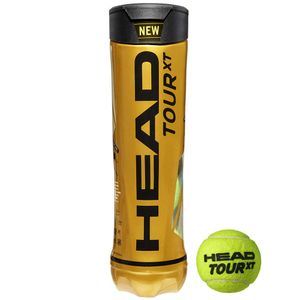 Мяч теннисный HEAD TOUR XT 4B,арт.570824, уп.3 шт,одобр.ITF,сукно,нат.резина,желтый HEAD 570824