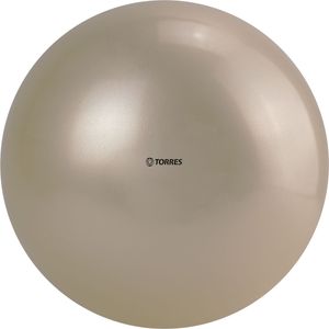 Мяч для художественной гимнастики однотонный TORRES AG-19-07, диам. 19 см, ПВХ,  жемчужный