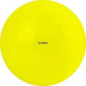 Мяч для художественной гимнастики однотонный TORRES AG-19-04,  диам. 19 см, ПВХ, желтый 