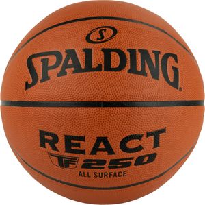 Мяч баскетбольный SPALDING TF-250 React 76-801Z, р.7, композит. кожа (ПУ), коричн-черн. 7 SPALDING 76-801Z