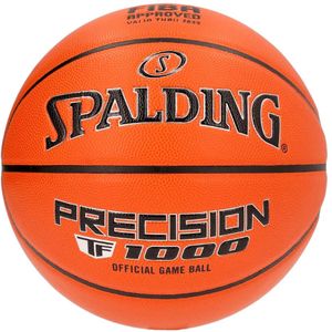 Мяч баск. SPALDING TF-1000 Precision 77526z, р.7, FIBA Appr, zK-композит, нейл.корд, кор-чер-серебр 7 SPALDING 77526z