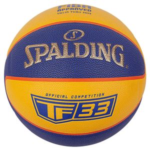 Мяч баск. SPALDING TF-33 Gold р.6, 76862z, FIBA Approved, ПУ-композит, сине-желтый 6 SPALDING 76862z