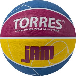Мяч баскетбольный TORRES TORRES Jam B023123 резина размер 3