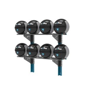 Стеллаж для медицинских мячей LIVEPRO Brackets-Medball Storage на 8 мячей, черный/синий LIVEPRO NL\LP8892\BK-00-00
