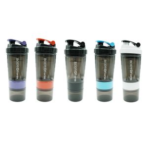 Спортивный шейкер SHB04-500 с мерной шкалой и сеткой-фильтром (black/blue) - SHB04-500