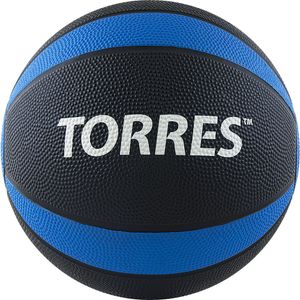 Медбол "TORRES 3 кг", арт.AL00223, резина, диаметр 21,9 см, черно-сине-белый TORRES AL00223