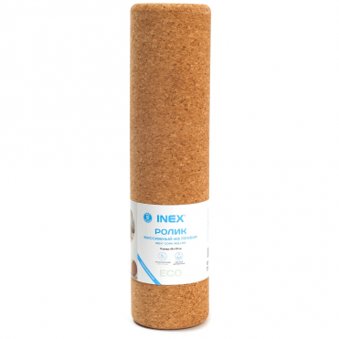 Цилиндр для пилатес INEX Cork Roller 40 х 10 см, пробка CORKROLLER