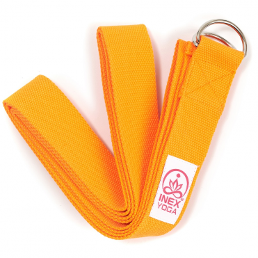Ремень для йоги INEX Stretch Strap 240 см, оранжевый