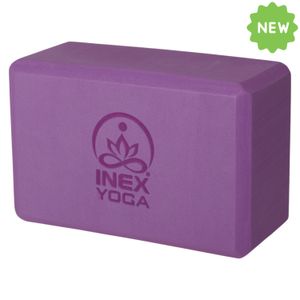 Блок для йоги INEX EVA Yoga Block 23 x 15 x 10 см, фиолетовый с рисунком