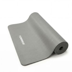 Коврик для йоги TORRES SOFT, YL10108, NBR(синт.каучук), толщина 0,8 см, серый