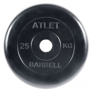 Диск обрезиненный BARBELL ATLET 25 кг / диаметр 51 мм MB BARBELL MB-AtletB51-25