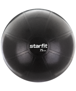 Фитбол PRO GB-107, 75 см, 1350 гр, без насоса, чёрный, антивзрыв Starfit УТ-00016553