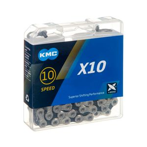 Цепь X10, 114L, серая, в торг.уп. KMC ZTB98503