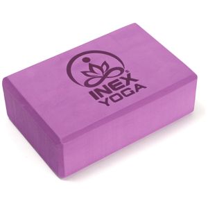 Блок для йоги INEX EVA Yoga Block 23 x 15 x 7 см, сливовый с рисунком