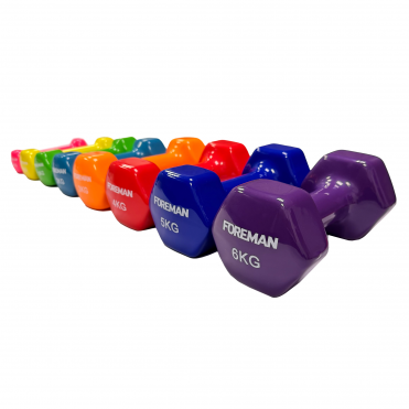 Виниловые гантели для аэробики FOREMAN IVD-KG 6 кг, пара, фиолетовый FOREMAN FM\IVD-6KG\PR-06-00